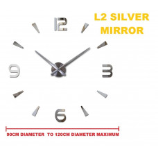 L2 LARGE 3D Designer Wall Clock - (((COLORS: MIRROR / GOLD /  BLACK GLOSS - DESIGN: 1 STYLE)))