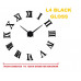 L4 LARGE 3D Designer Wall Clock - (((COLORS: MIRROR / GOLD /  BLACK GLOSS - DESIGN: 1 STYLE)))