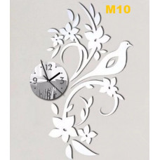 M10 Designer Mirror Wall Clock - (((COLORS: MIRROR / BLACK GLOSS - DESIGN: 1 STYLE)))