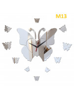 M13 Designer Mirror Wall Clock - (((COLORS: MIRROR - DESIGN: 1 STYLE)))