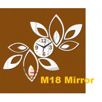 M18 Designer Mirror Wall Clock - (((COLORS: MIRROR / BLACK GLOSS - DESIGN: 2 STYLES)))