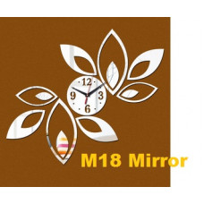 M18 Designer Mirror Wall Clock - (((COLORS: MIRROR / BLACK GLOSS - DESIGN: 2 STYLES)))