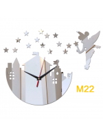 M22 Designer Mirror Wall Clock - (((COLORS: MIRROR - DESIGN: 1 STYLE)))