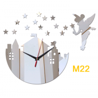 M22 Designer Mirror Wall Clock - (((COLORS: MIRROR - DESIGN: 1 STYLE)))