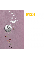 M24 Designer Mirror Wall Clock - (((COLORS: MIRROR / GOLD /BLACK GLOSS - DESIGN: 1 STYLE)))