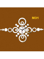 M31 Designer Mirror Wall Clock - (((COLORS: MIRROR / BLACK GLOSS - DESIGN: 1 STYLE)))