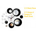 C11 Range Designer Mirror Wall Clock - (((COLORS: MIRROR & RED COMBO / MIRROR & BLACK COMBO - DESIGN: 35 STYLES)))